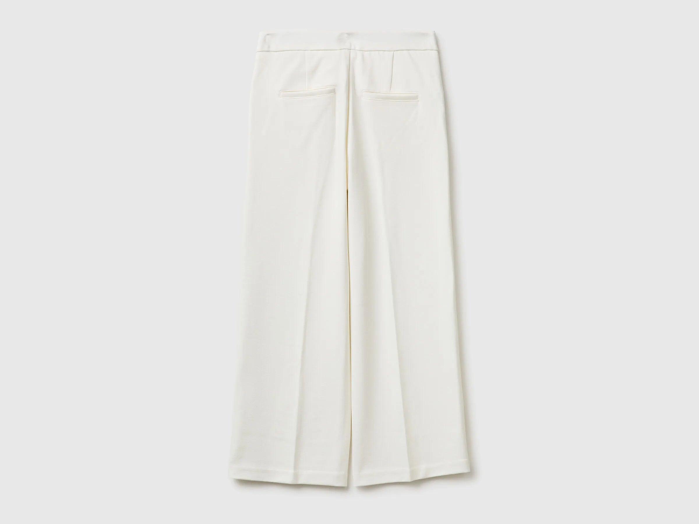 Benetton Creamy White Girls Elegant Trousers SKU: 4U7FCF05Q_074 Image 02