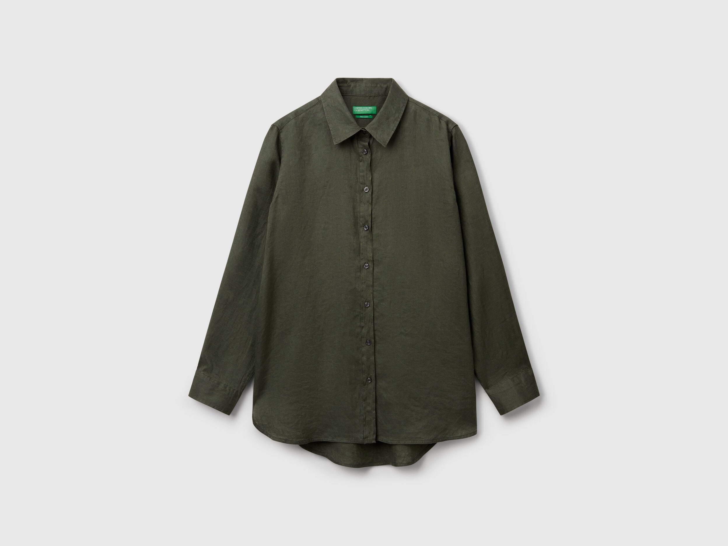 Benetton_Long Shirt in Pure Linen_5BMLDQ02U_20W_04