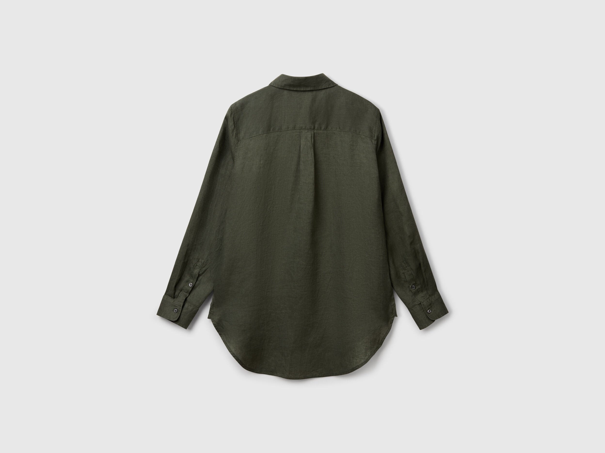 Benetton_Long Shirt in Pure Linen_5BMLDQ02U_20W_05