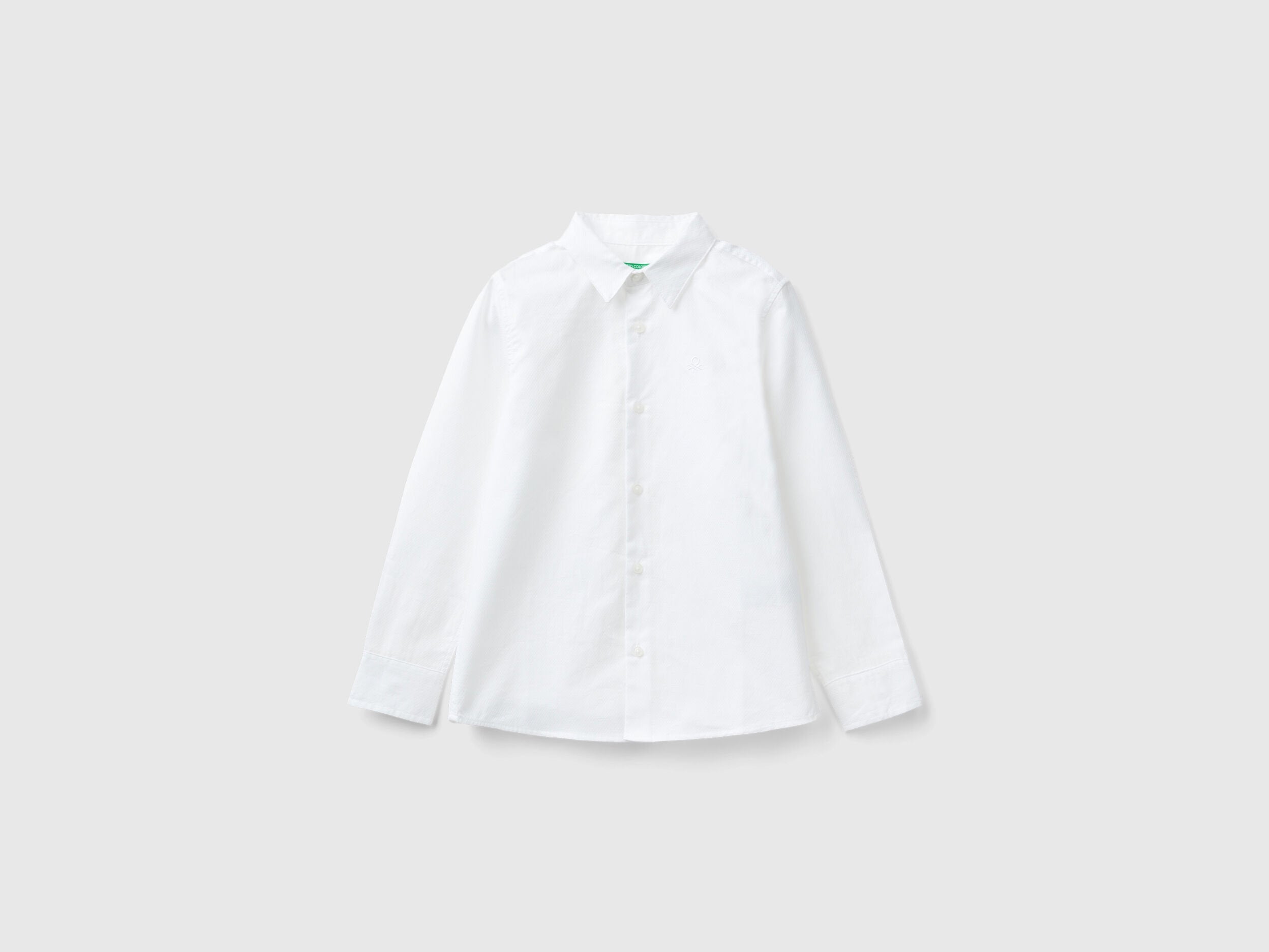 Benetton_Classic Shirt in Pure Cotton_5DGXCQ00T_915_01