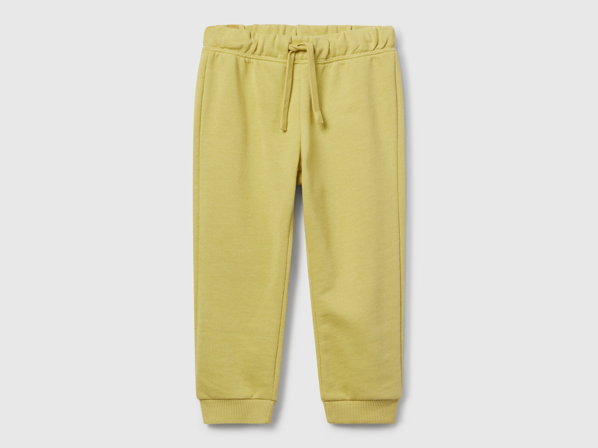 Benetton boys yellow sweat joggers front view regular fit