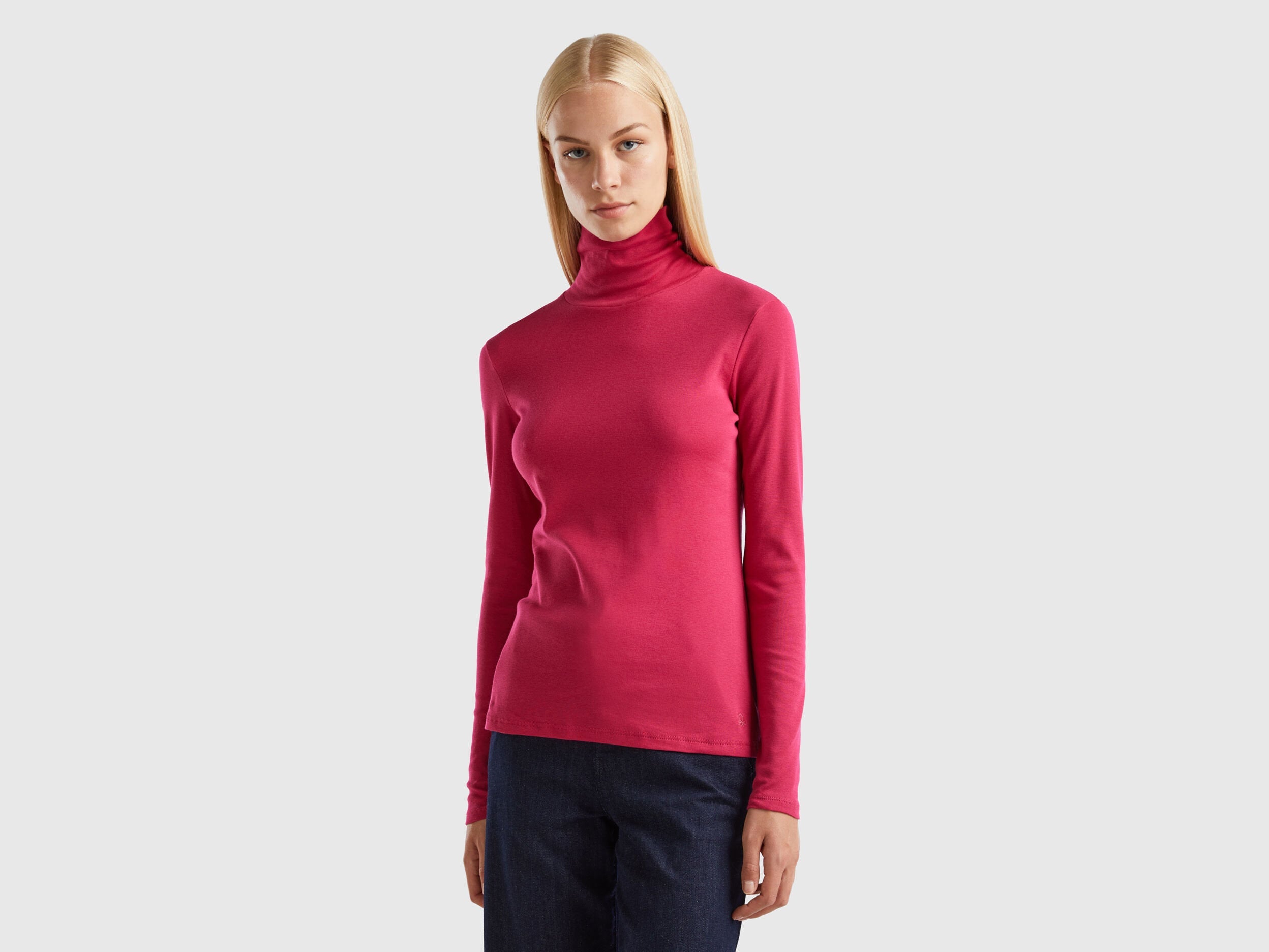 Long Sleeve T Shirt With High Neck_3GA2E2224_2E8_01