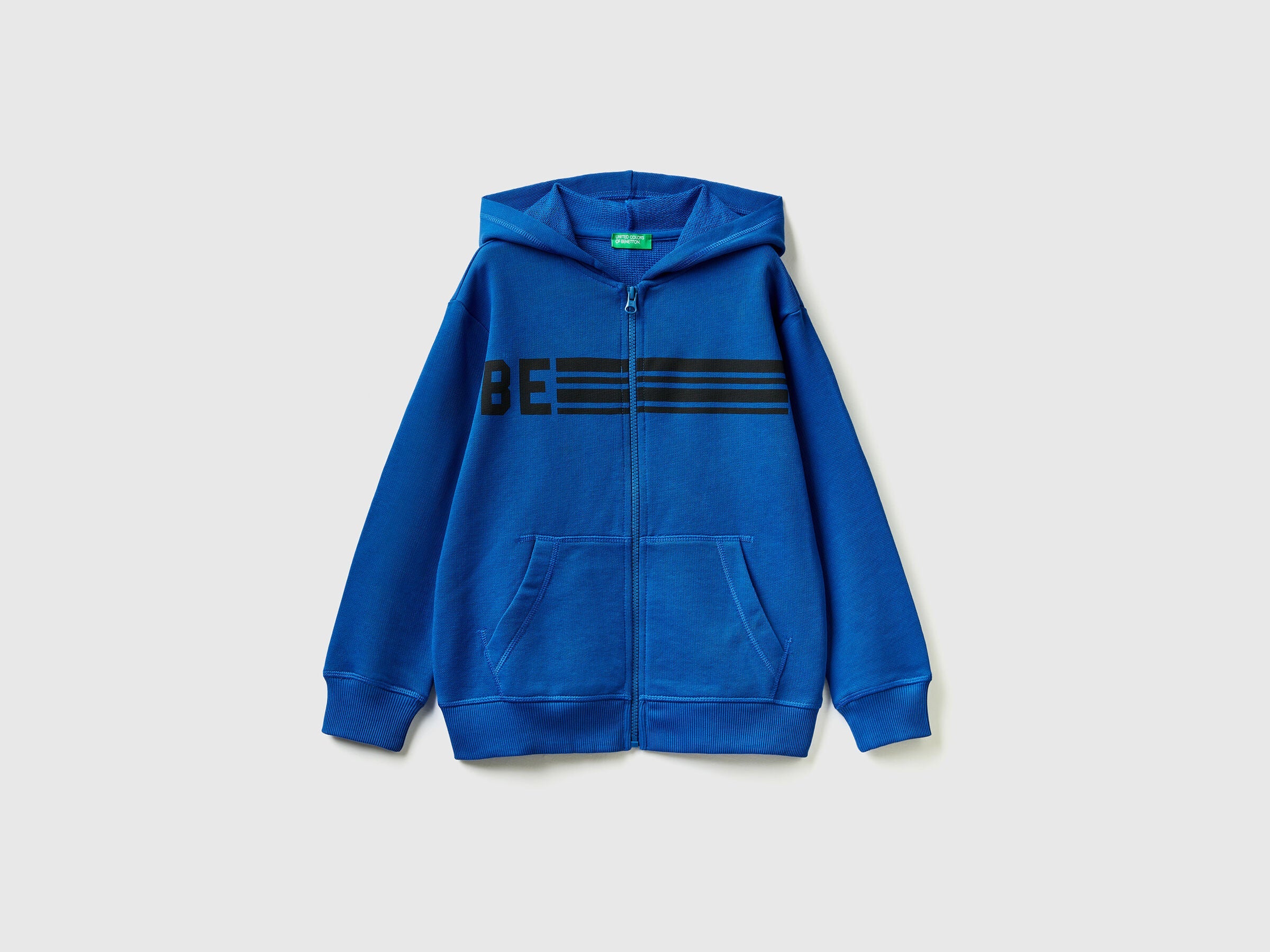 Zip-Up Sweatshirt With "Be" Print
