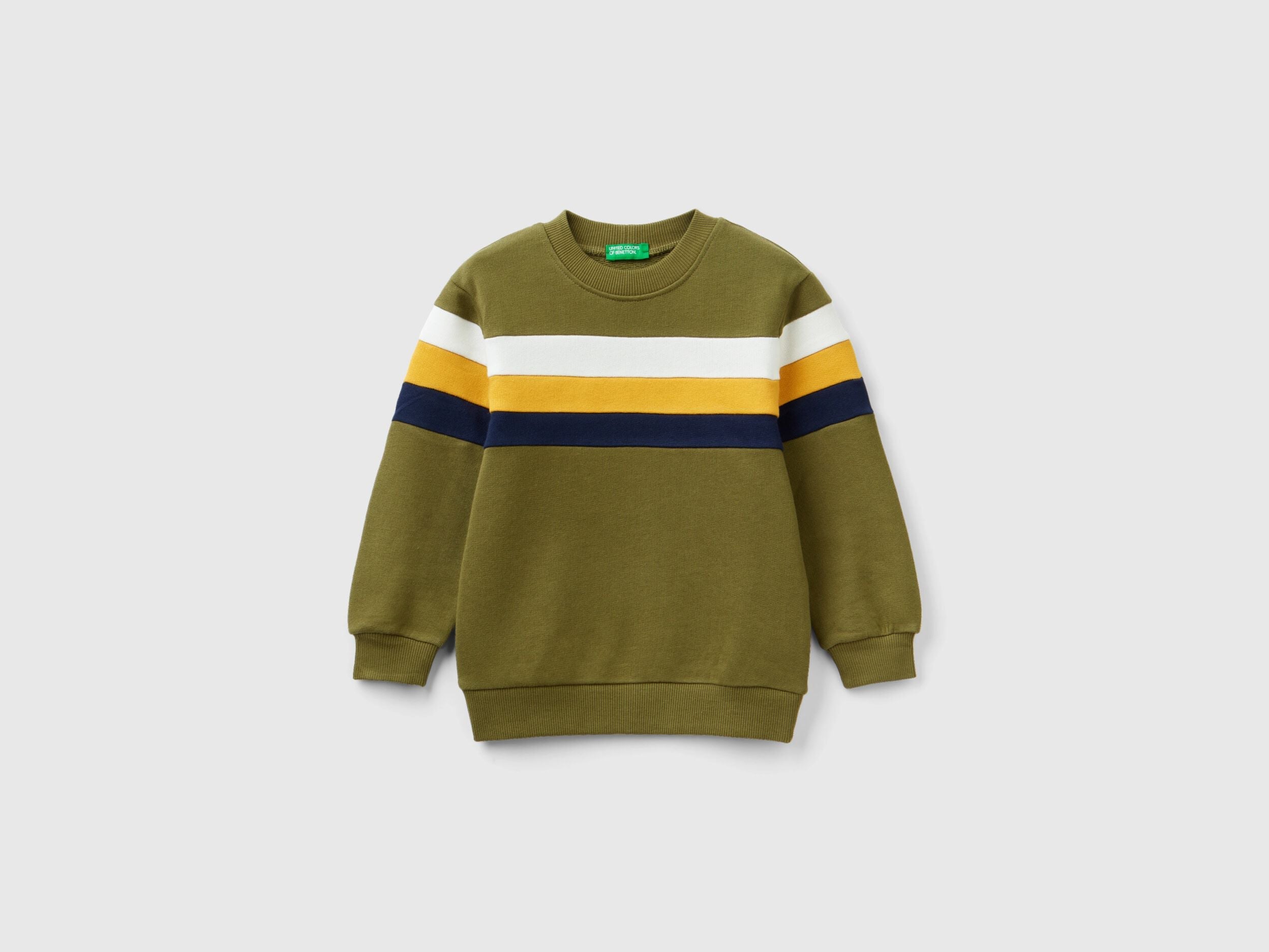Pullover Sweater With Striped Band