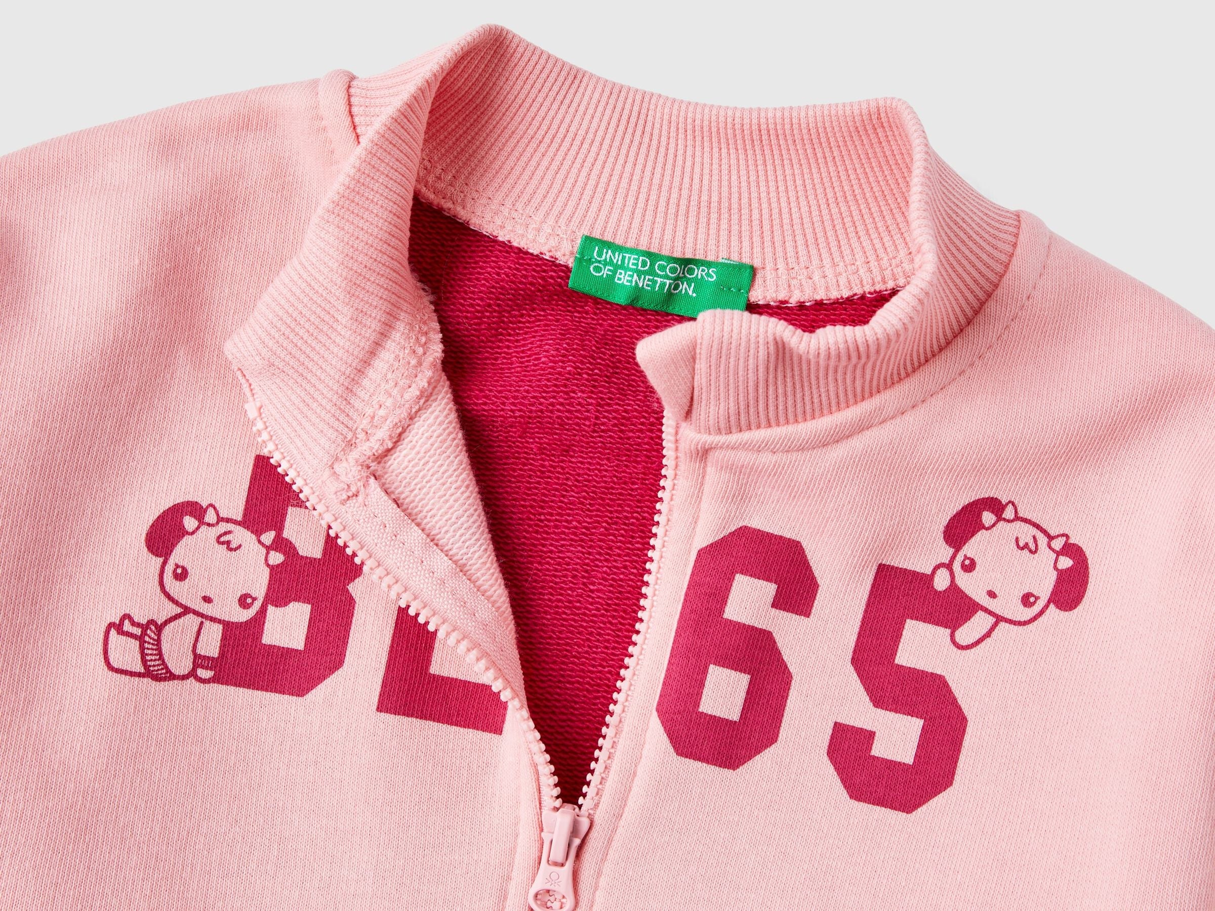 Zip-Up Sweatshirt With Print