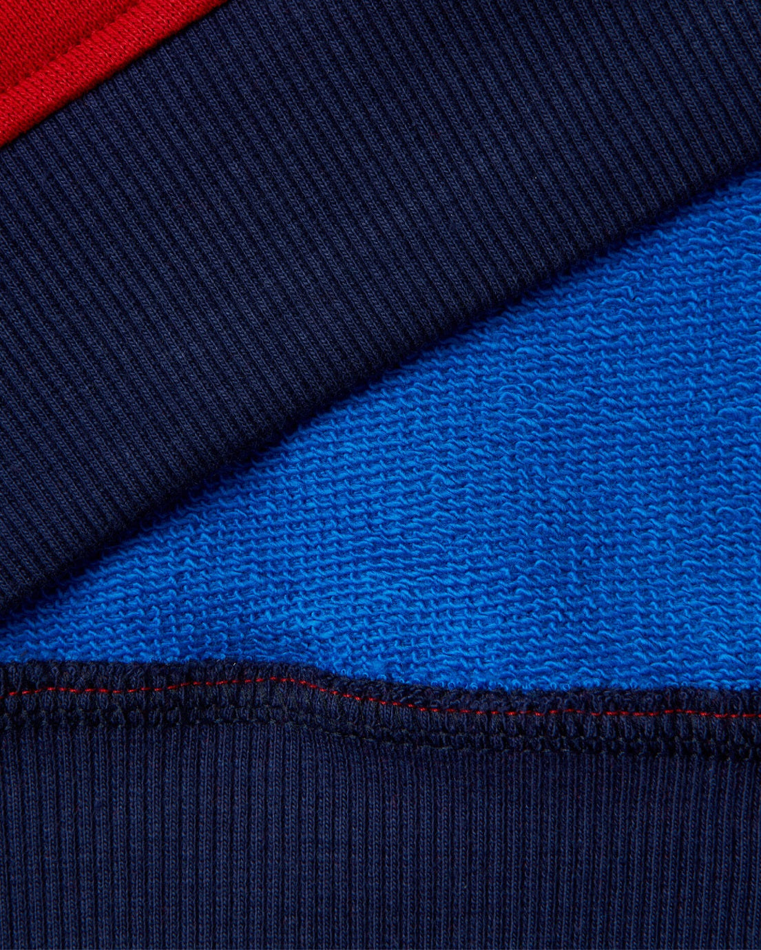 100% Cotton Color-Block Sweatshirt Tracksuit With Logo _04