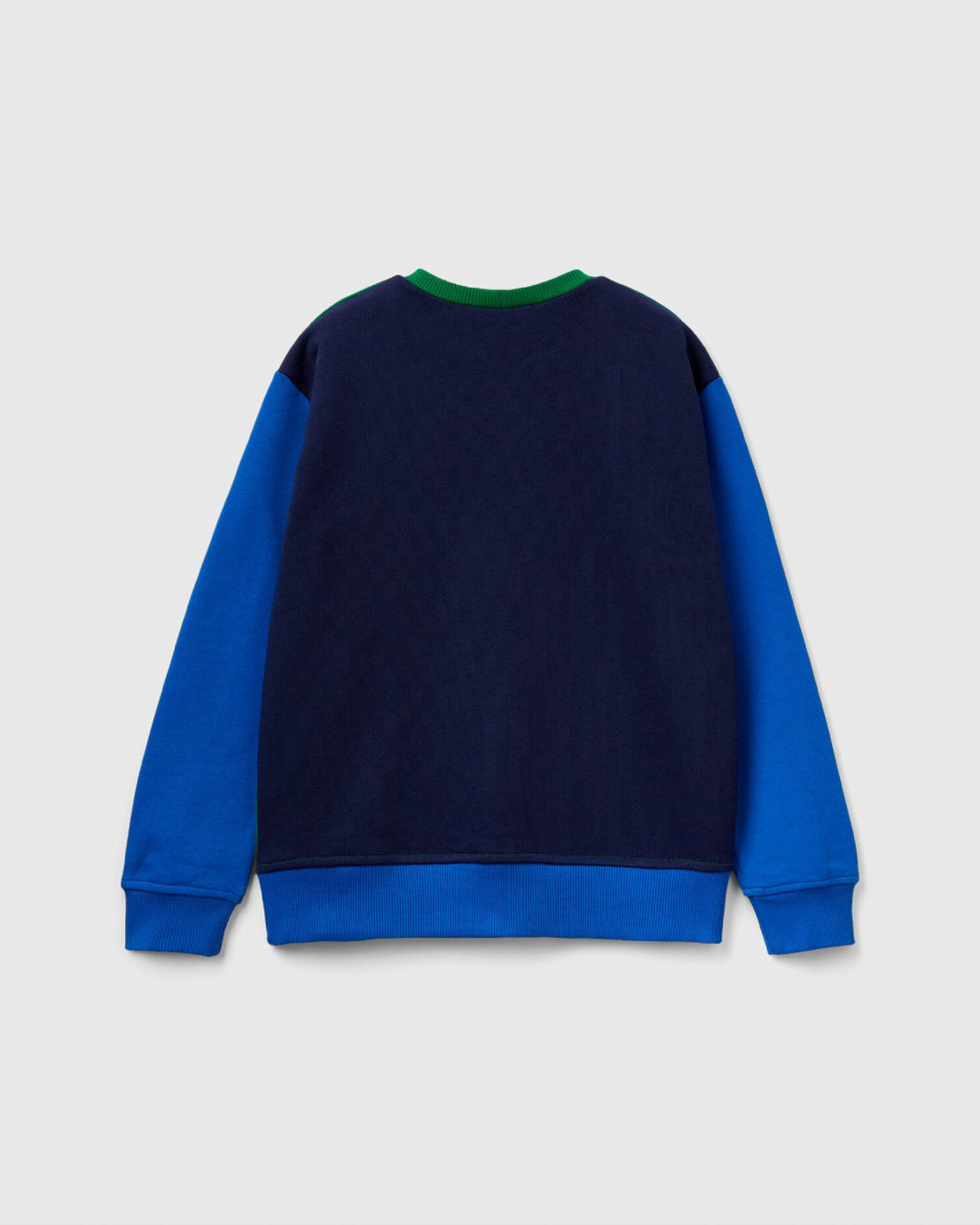 100% Cotton Color-Block Sweatshirt Tracksuit With Logo _03