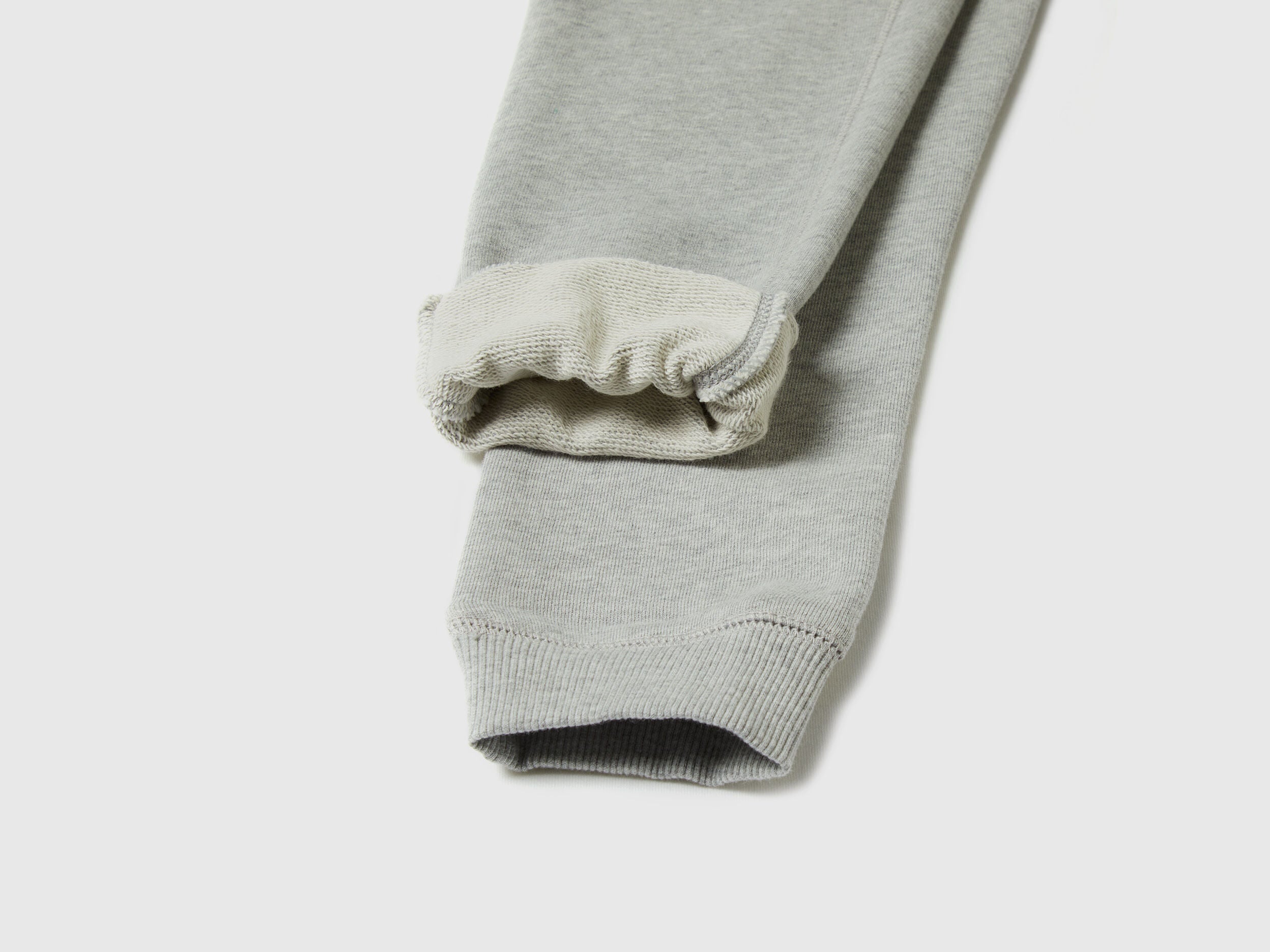 100% Cotton Zip-Up Sweatshirt Tracksuit With "Be" Embroidery_06