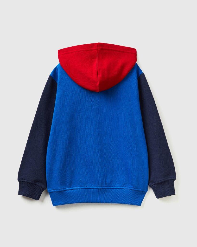 100% Cotton Zip-Up Hoodie Tracksuit With Logo Embroidery _03