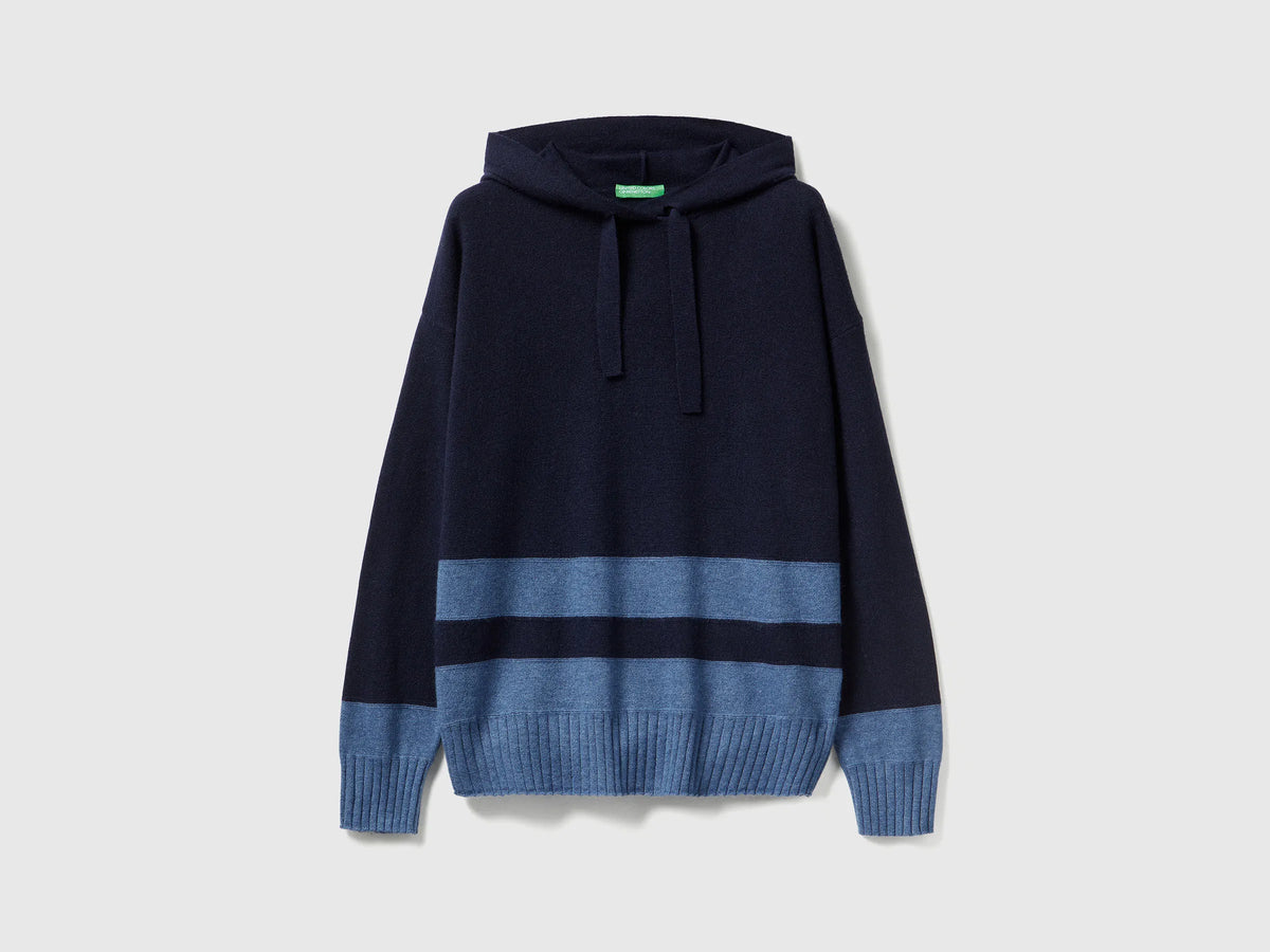 Benetton_Dark Blue_Dark Blue Sweater in Cashmere Blend with Hood_102HE203V_66U_05