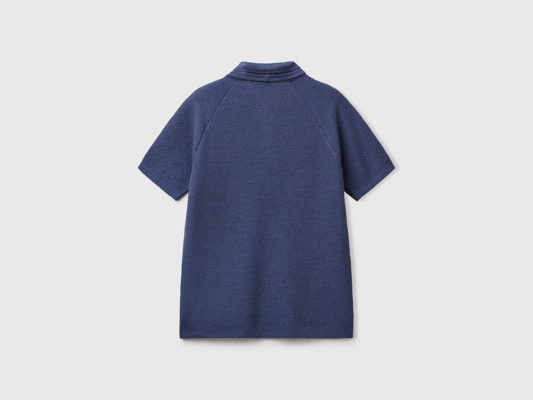 Benetton_Short Sleeve Polo in Linen Blend_104NC3005_72T_02