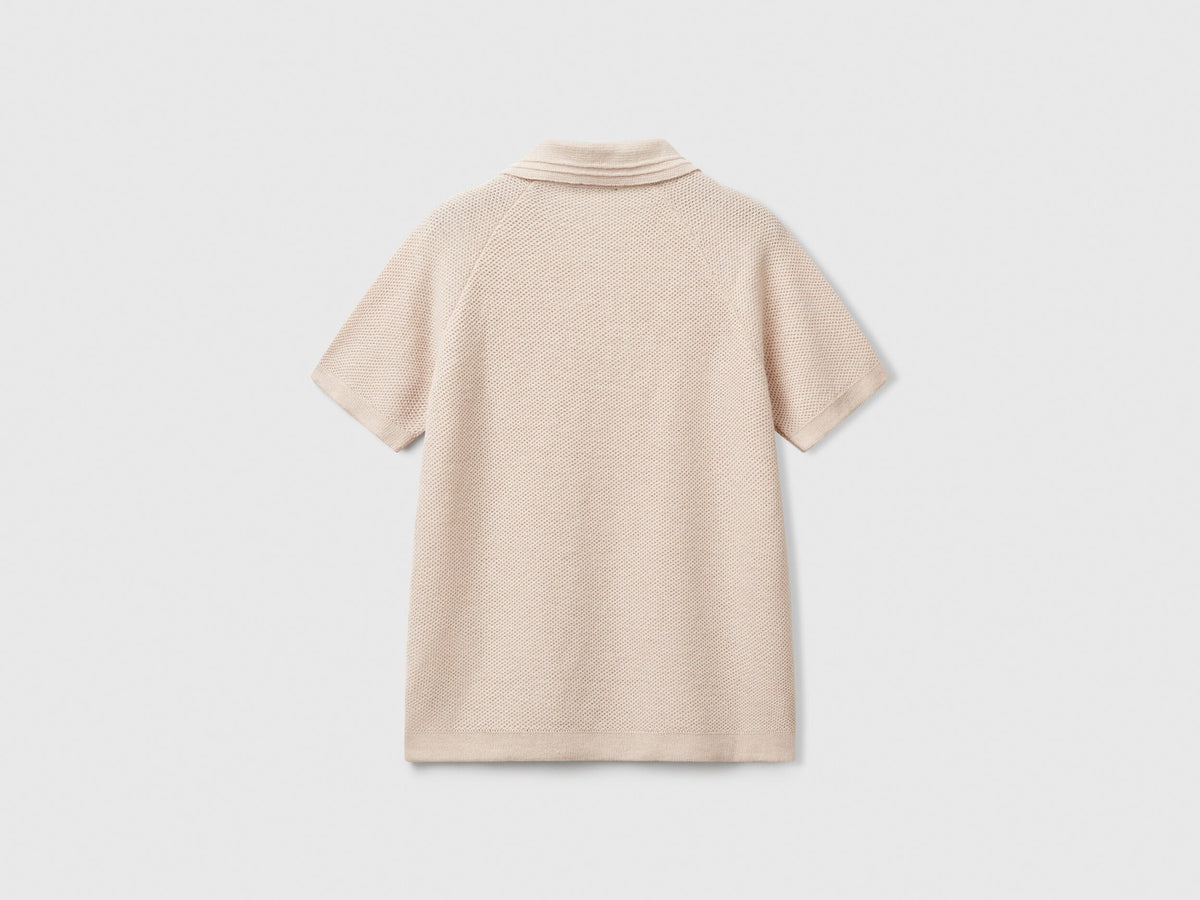 Benetton_Short Sleeve Polo in Linen Blend_104NC3005_752_02