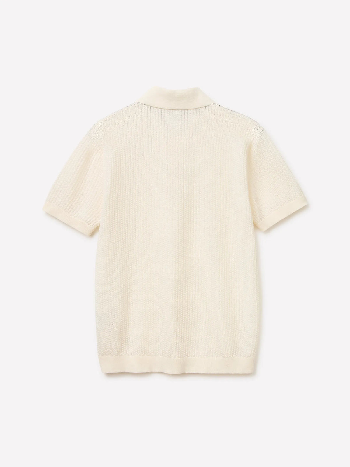 Sisley Creamy white Men Regular Fit Knitted Polo Shirt SKU: 10C1S300V_0Q2 Image 02