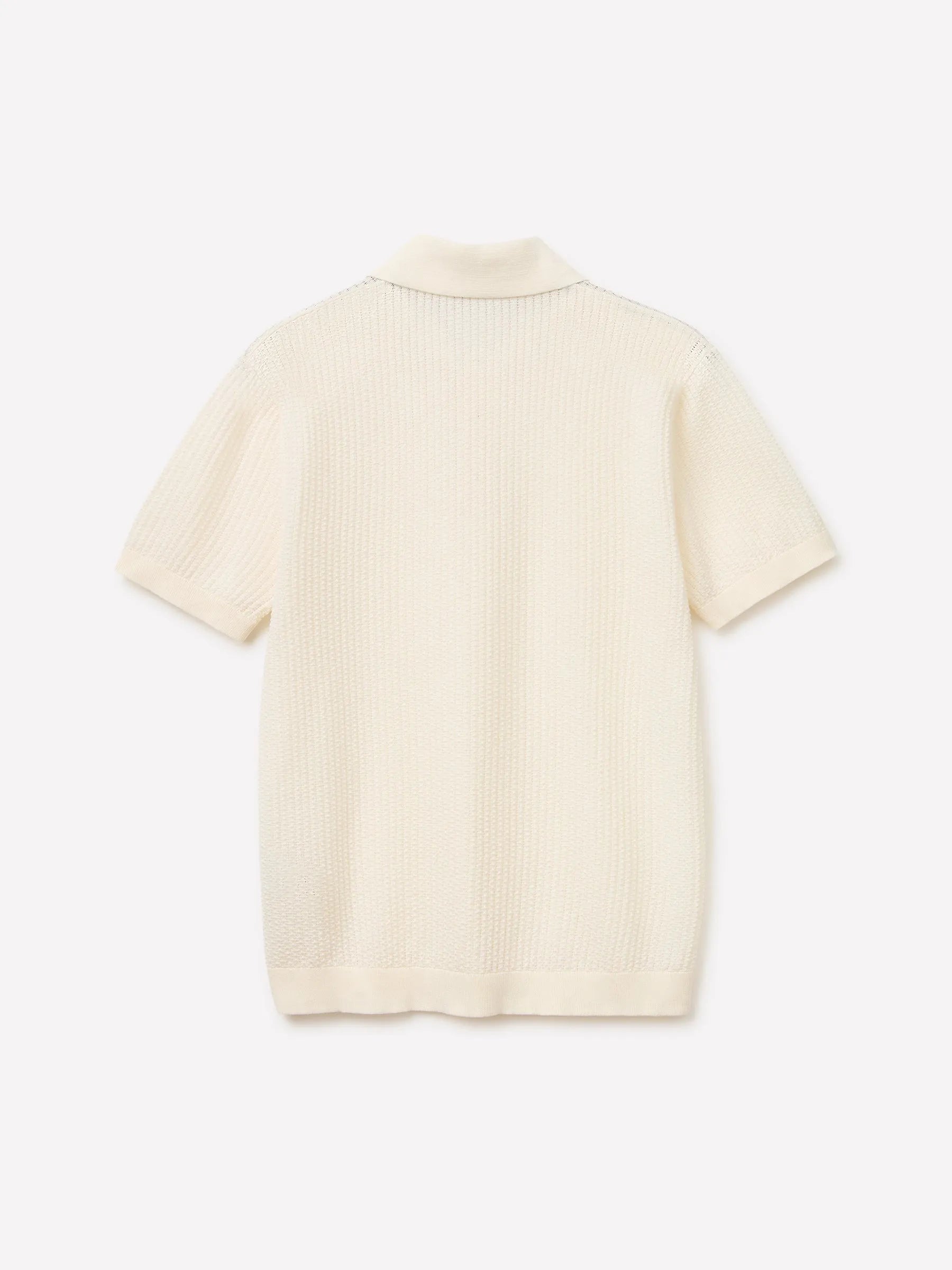 Sisley Creamy white Men Regular Fit Knitted Polo Shirt SKU: 10C1S300V_0Q2 Image 02