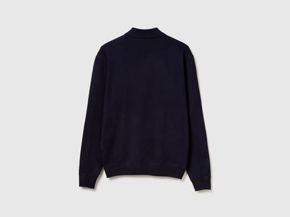 Benetton_Dark Blue_Knit Polo in Viscose Blend_110XU301L_3C1_06