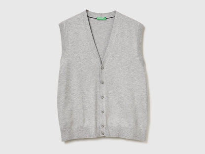 Benetton_Light Gray_Knit Vest in Viscose Blend_110XU401G_501_05
