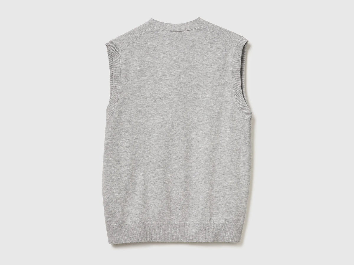 Benetton_Light Gray_Knit Vest in Viscose Blend_110XU401G_501_06