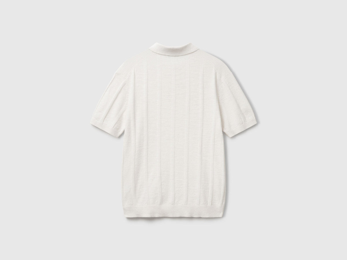 Benetton_Knit Polo in Linen Blend_115GK301G_0R2_05