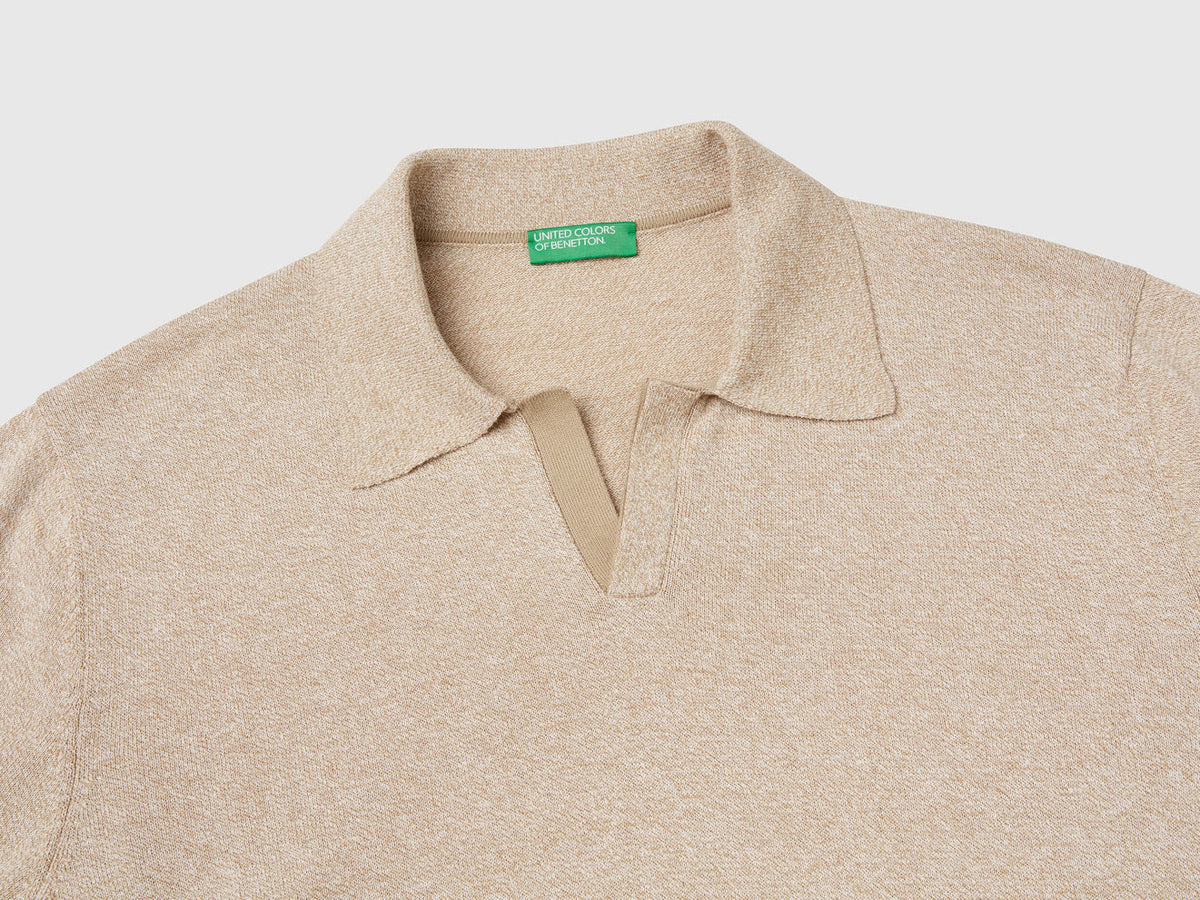 Benetton_Short Sleeve Polo in Cotton Blend_115RK301I_95M_06