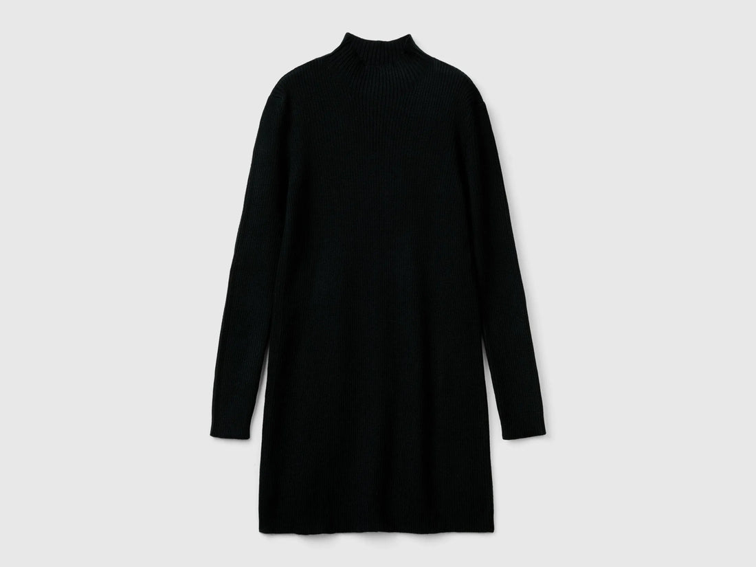 Benetton Black Girls Sweater Dress SKU: 1170CV006_700 Image 01