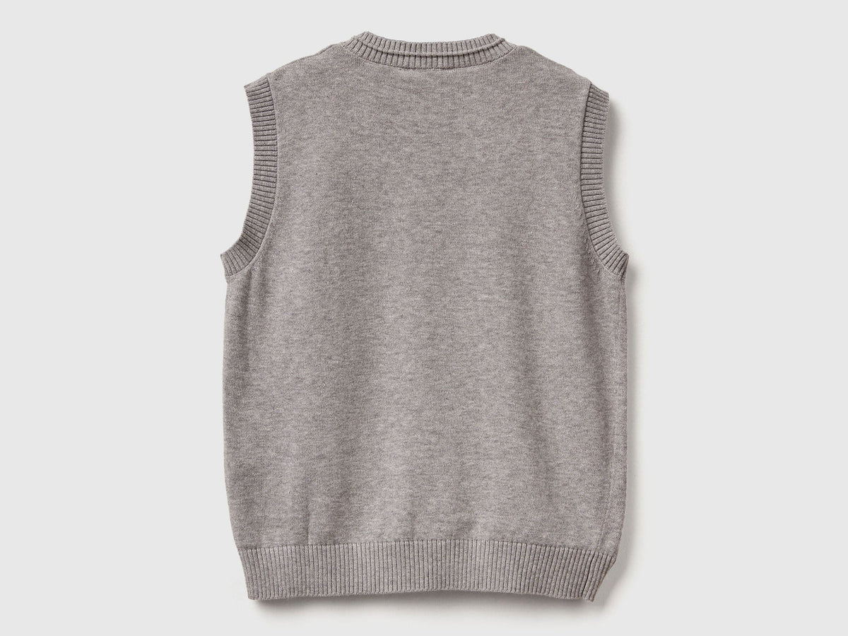 Benetton_Light Gray_Knit Vest_120YC400O_501_02