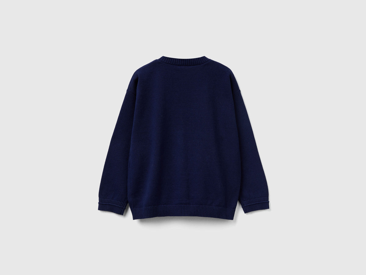 Benetton_Dark Blue_V-Neck Cardigan_120YG600G_252_02