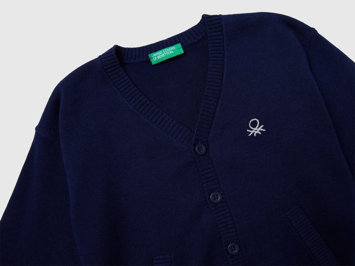 Benetton_Dark Blue_V-Neck Cardigan_120YG600G_252_03