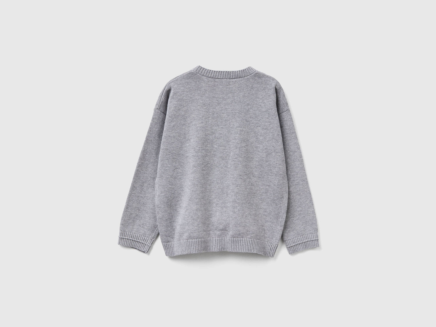 Benetton_Light Gray_V-Neck Cardigan_120YG600G_501_02