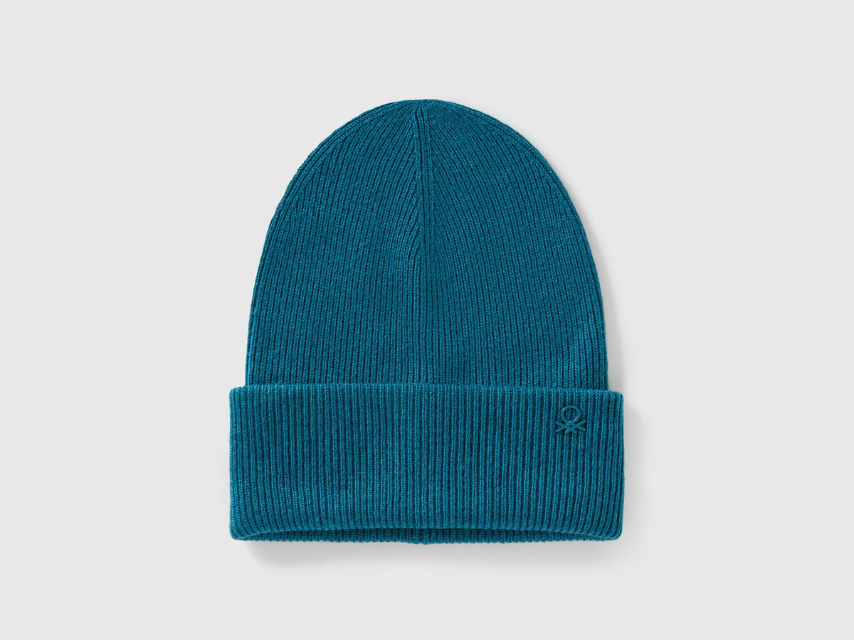 Benetton_Teal_Wool Blend Hat_126WCA00X_3C5_01