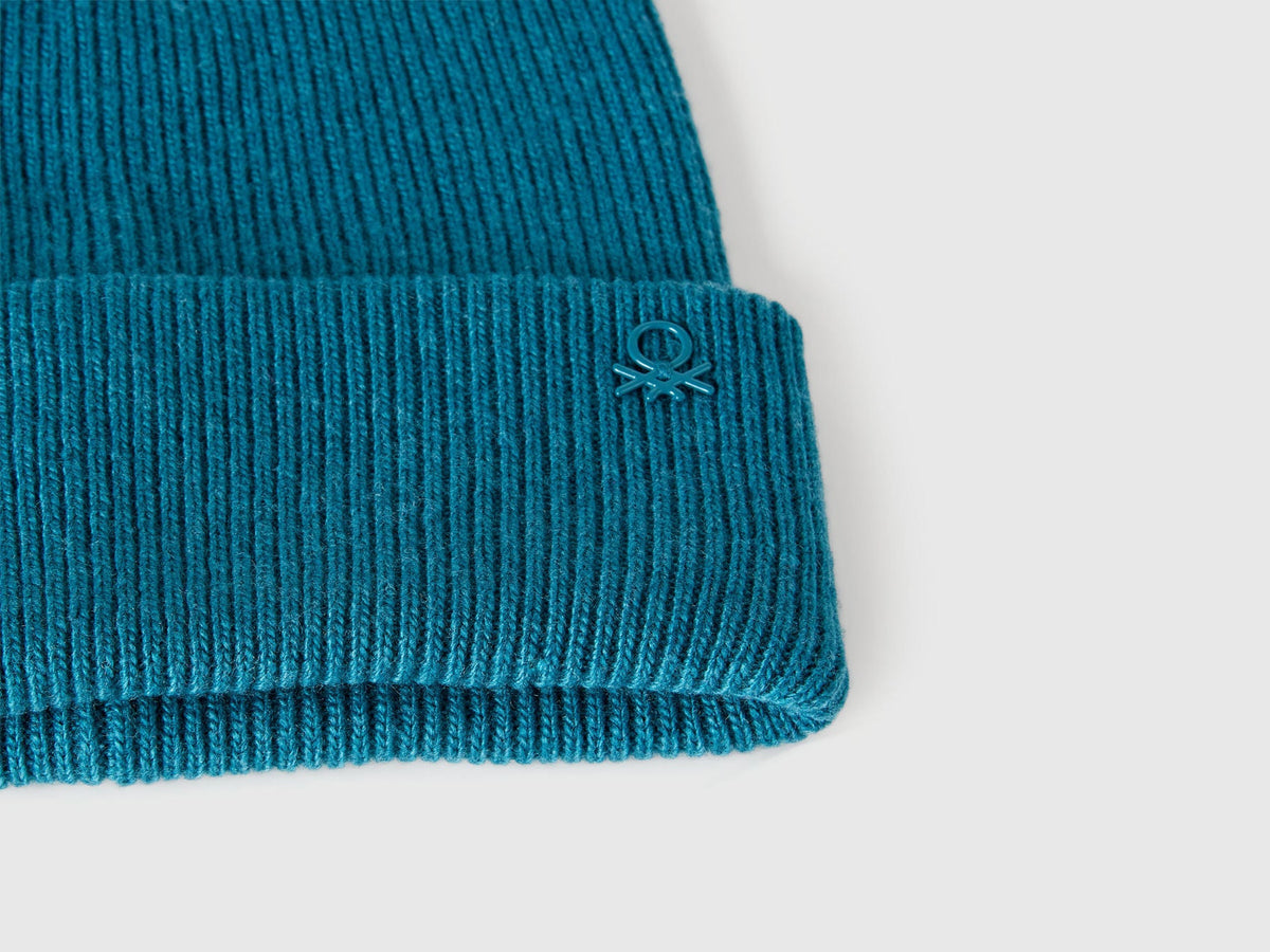 Benetton_Teal_Wool Blend Hat_126WCA00X_3C5_03