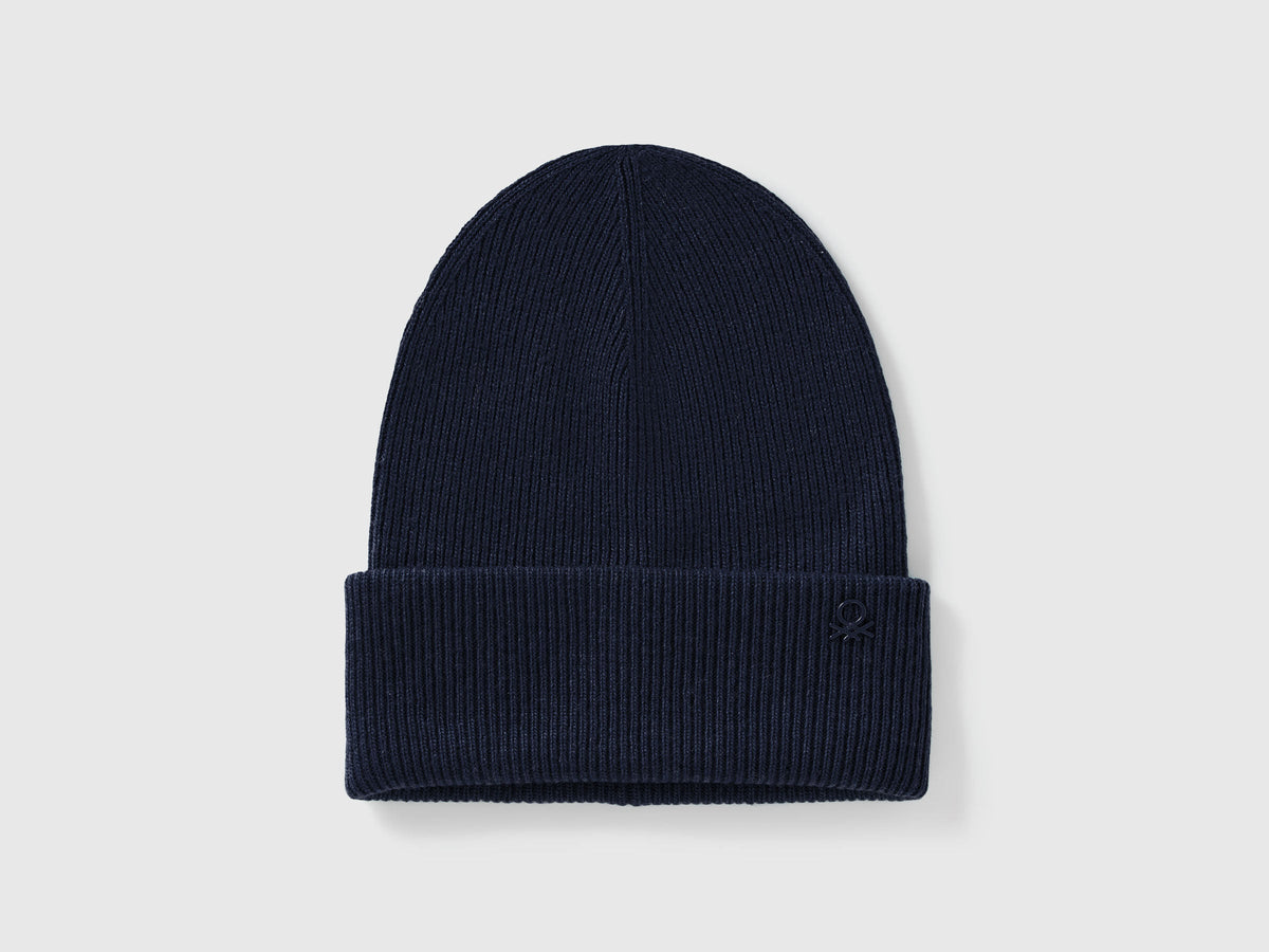 Benetton_Dark Blue_Wool Blend Hat_126WCA00X_66U_01