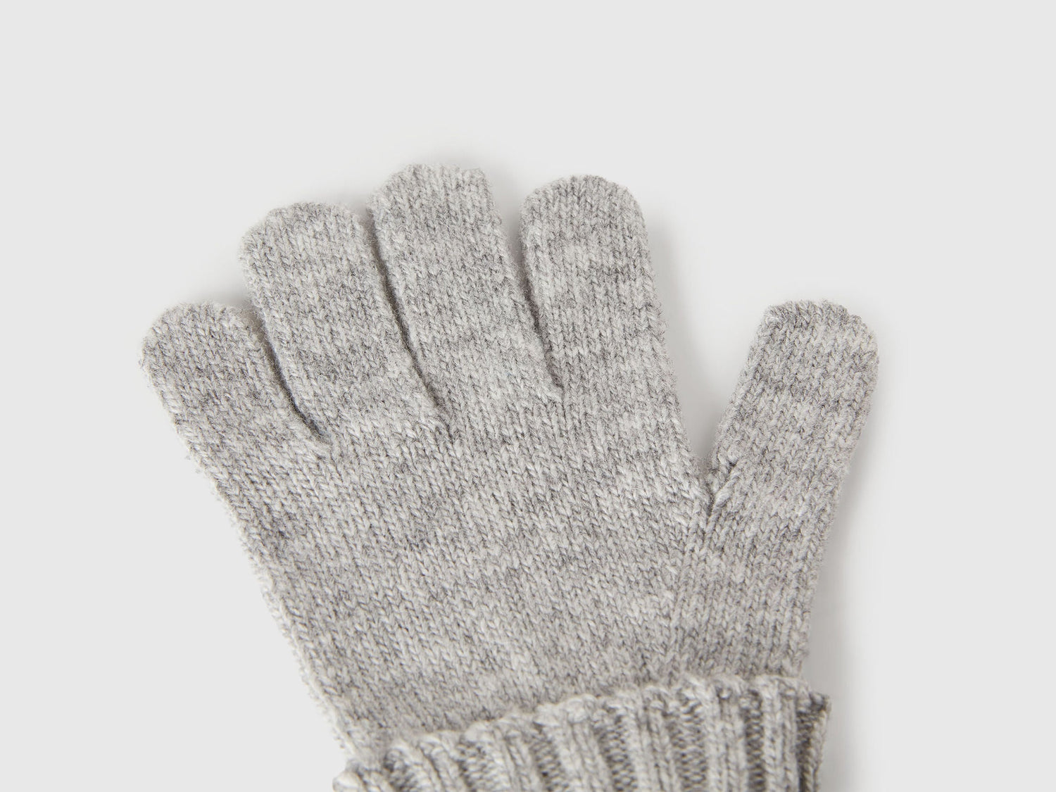 Benetton_Light Gray_Gloves in Viscose and Wool Blend_126WGG009_501_02