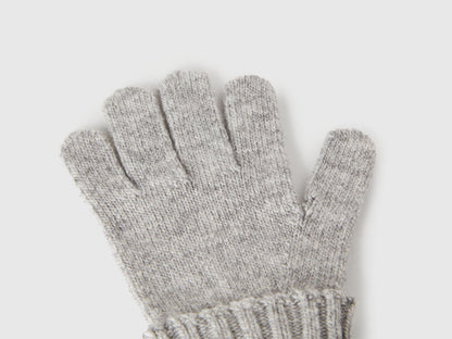 Benetton_Light Gray_Gloves in Viscose and Wool Blend_126WGG009_501_02