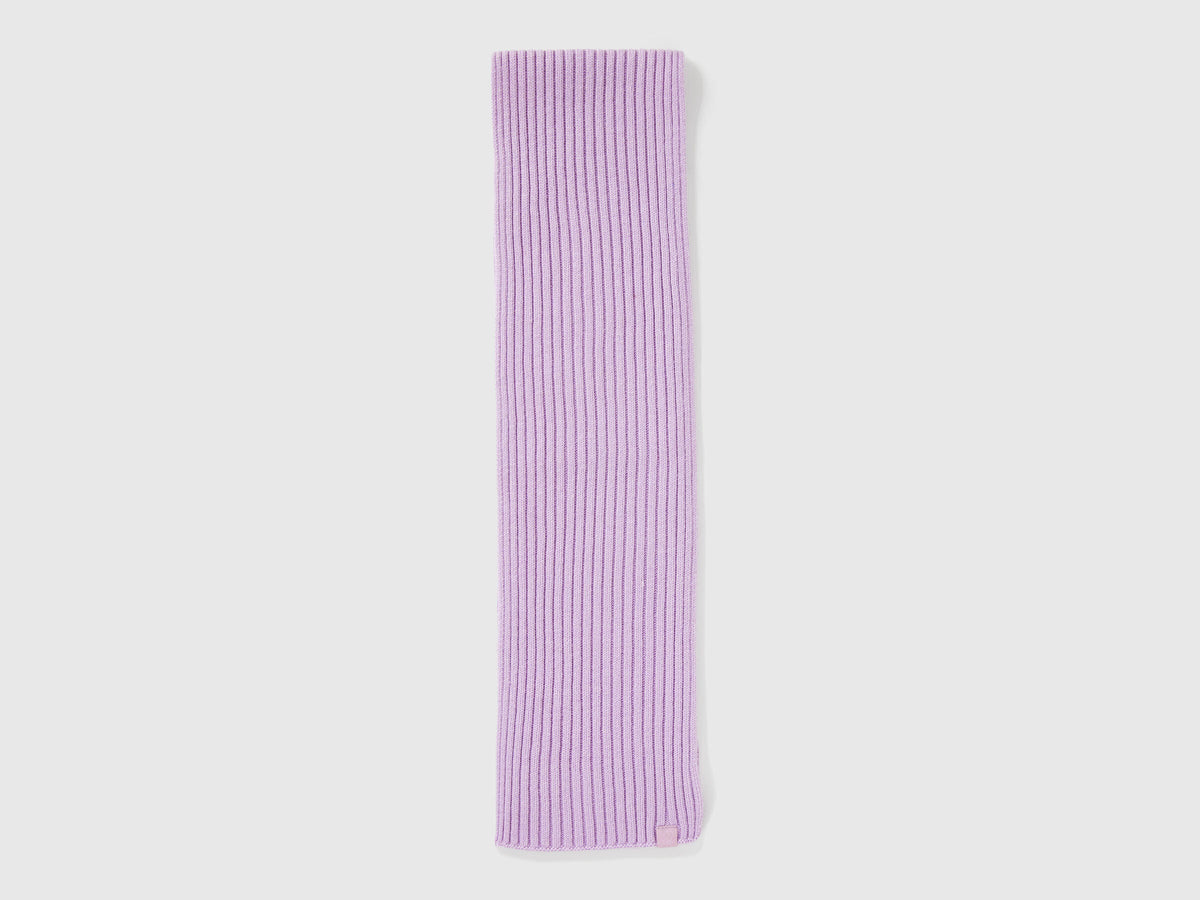 Benetton_Lavender_Wool Blend Knit Scarf_126WGU005_0W1_02