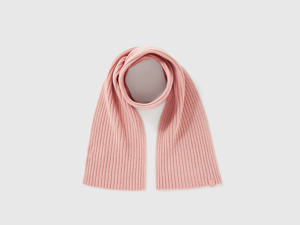 Benetton_Soft Pink_Wool Blend Knit Scarf_126WGU005_12U_01