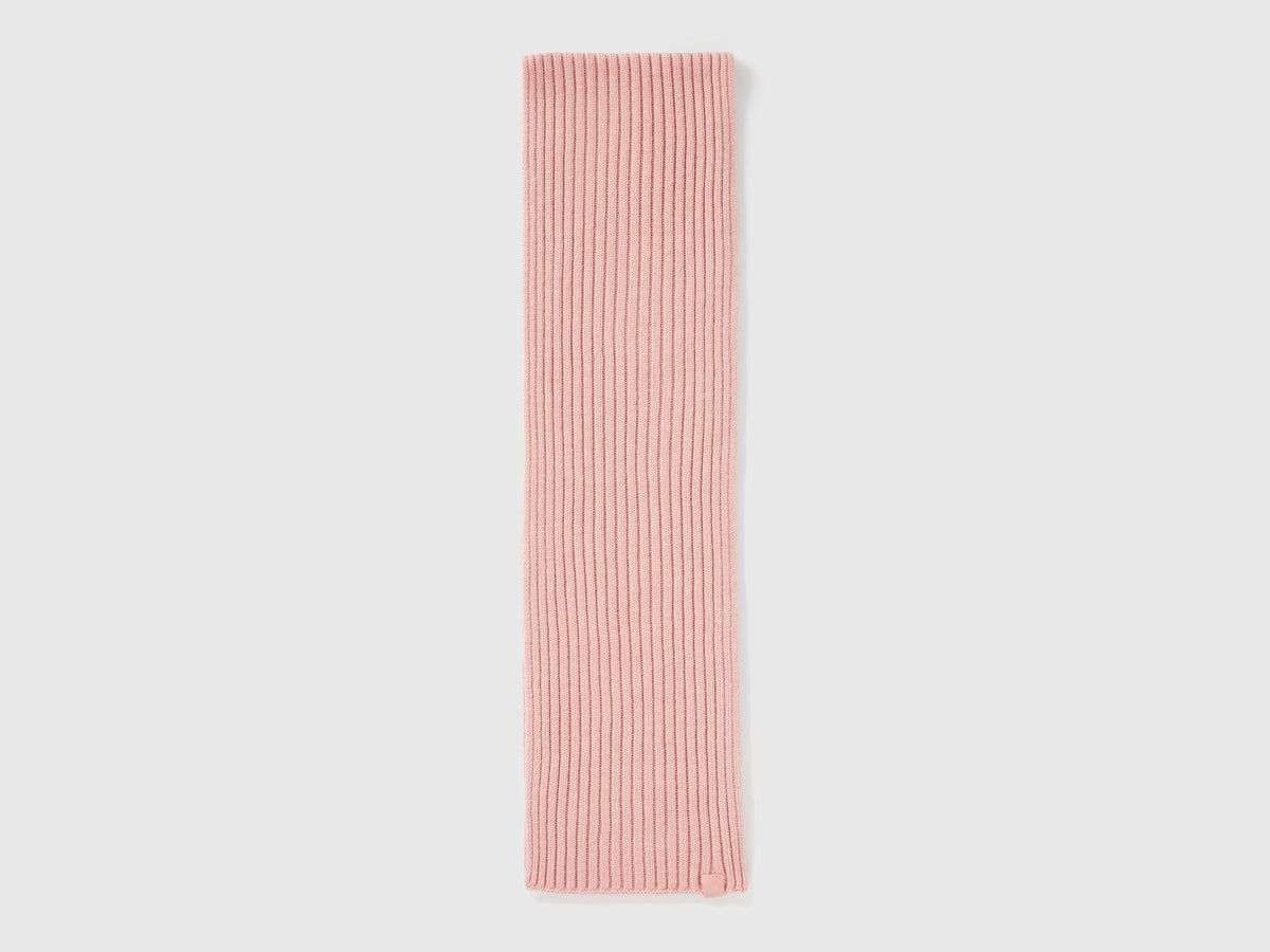 Benetton_Soft Pink_Wool Blend Knit Scarf_126WGU005_12U_02
