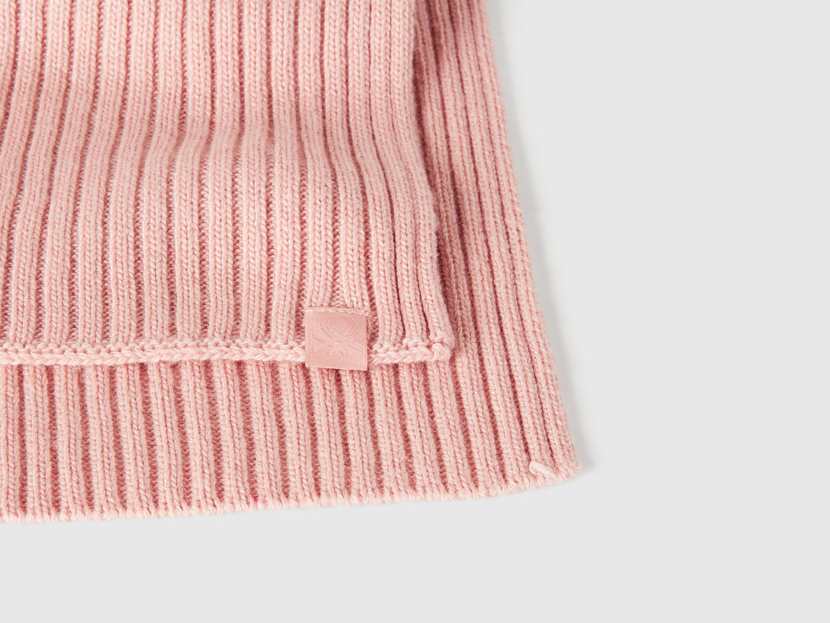 Benetton_Soft Pink_Wool Blend Knit Scarf_126WGU005_12U_03