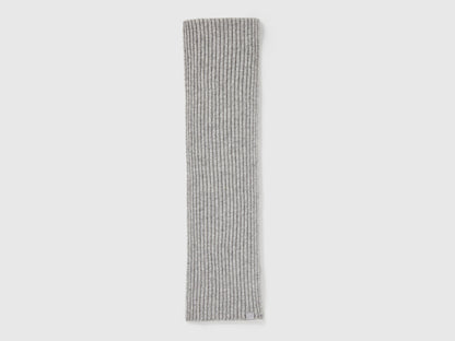 Benetton_Light Gray_Wool Blend Knit Scarf_126WGU005_501_02