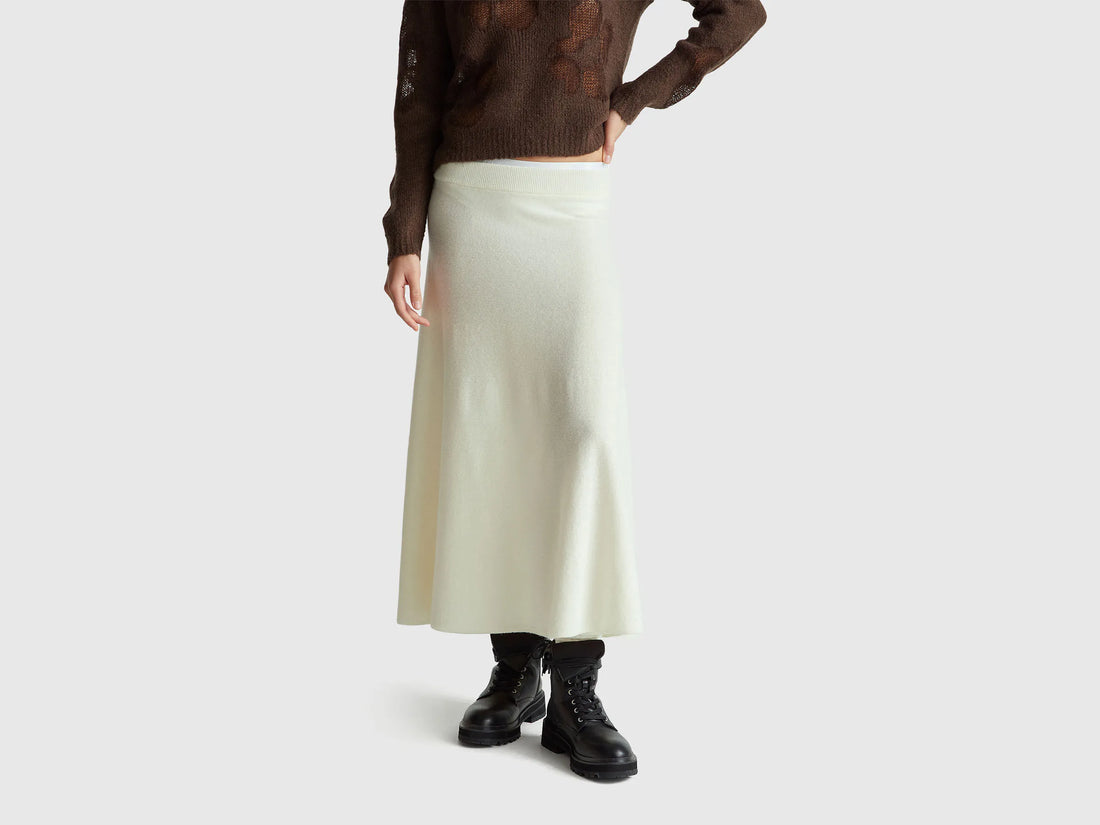 Benetton_Creamy White_Knit Midi Skirt_1444D002B_000_02
