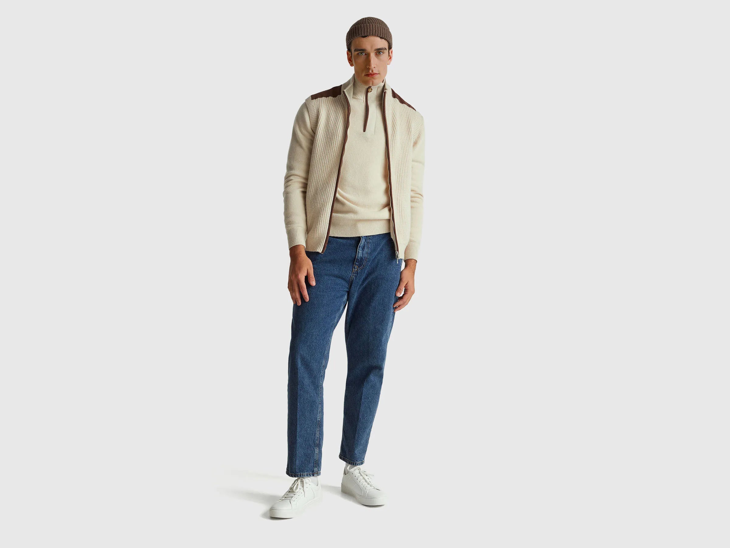Benetton_Beige_Turtleneck in Wool Blend_1444U2022_152_03