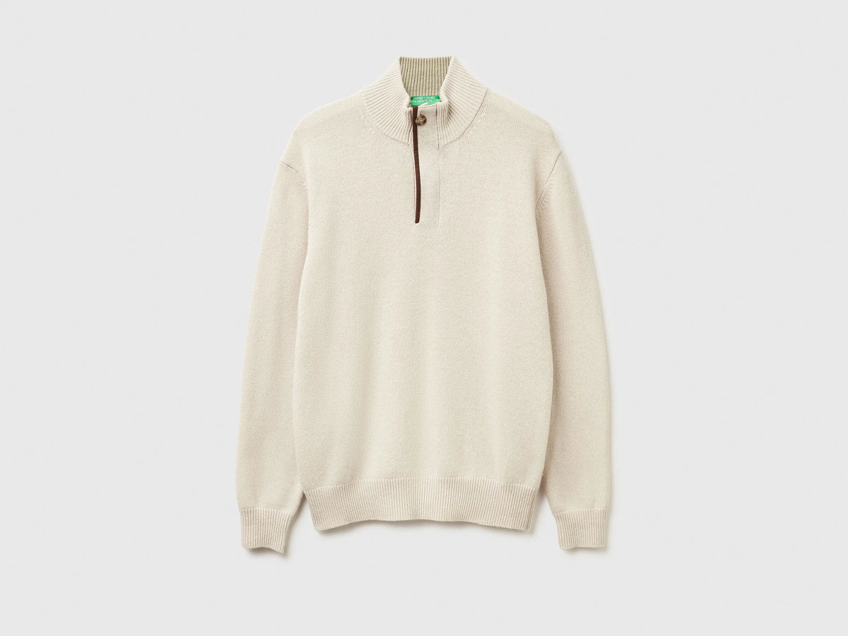 Benetton_Beige_Turtleneck in Wool Blend_1444U2022_152_05