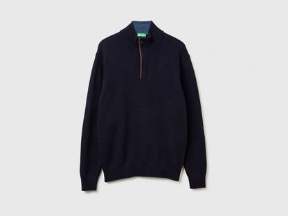 Benetton_Dark Blue_Turtleneck in Wool Blend_1444U2022_3C1_05