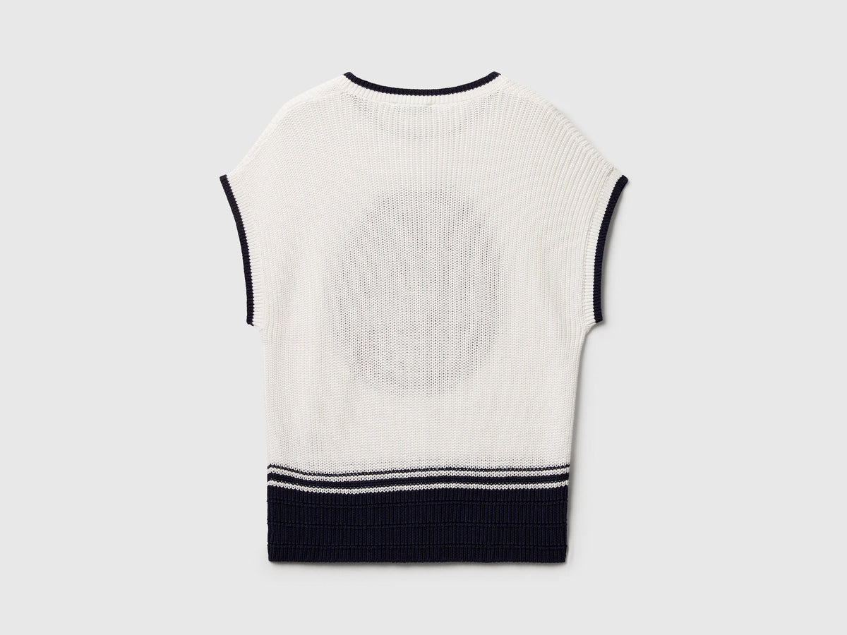 Benetton_Creamy White_Vest with Inlay_1494E10EH_074_06