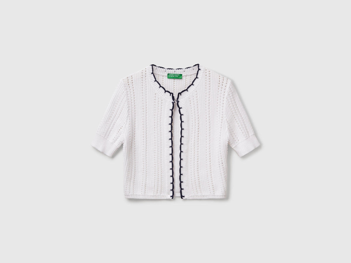 Benetton_Cropped Perforated Cardigan_1594E501Z_101_04