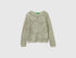 Benetton Light Green Women Openwork Sweater with Flowers SKU: 16EVD10GP_17E Image 01