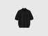 Benetton Black Women Short-Sleeved Turtleneck Sweater SKU: 1B9YD204U_100 Image 01