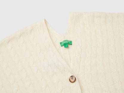 Benetton Creamy White Women Cape with Braids SKU: 1B9YDU01T_000 Image 03
