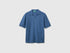 Benetton Blue Men Knitted Polo Shirt with Cables SKU: 1D7ZU301U_217 Image 01