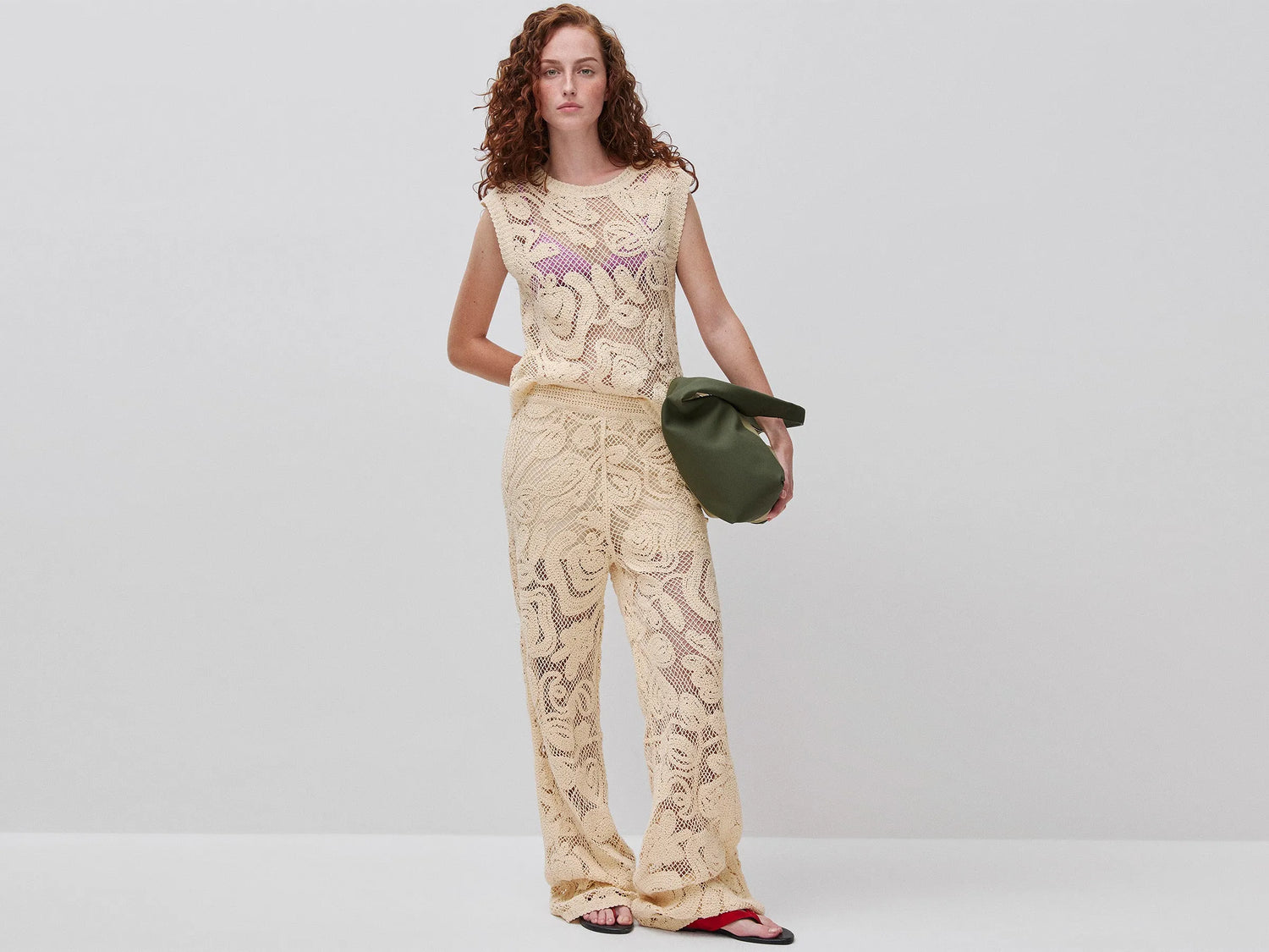 Benetton Beige Women Embroidered Top SKU: 1H6GD10H3_6L8 Image 02