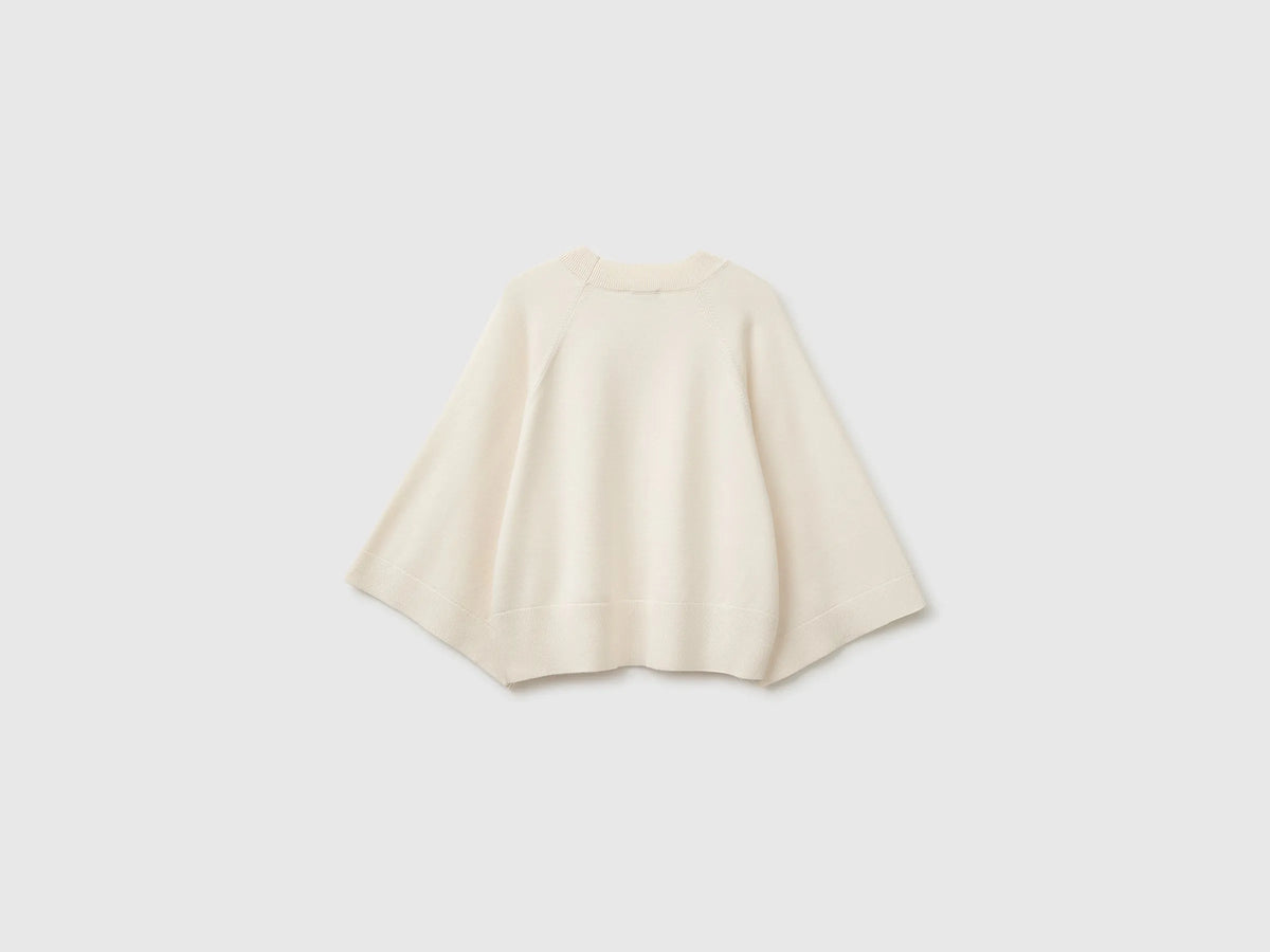 Benetton Creamy White Women Boxy Fit Shirt SKU: 1IYCD10GG_0R2 Image 02